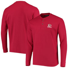 Kansas City Chiefs Dunbrooke Logo Maverick Thermal Henley Long Sleeve T-Shirt - Red outlet
