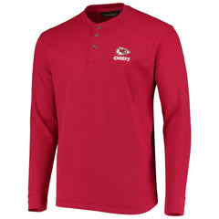 Kansas City Chiefs Dunbrooke Logo Maverick Thermal Henley Long Sleeve T-Shirt - Red outlet
