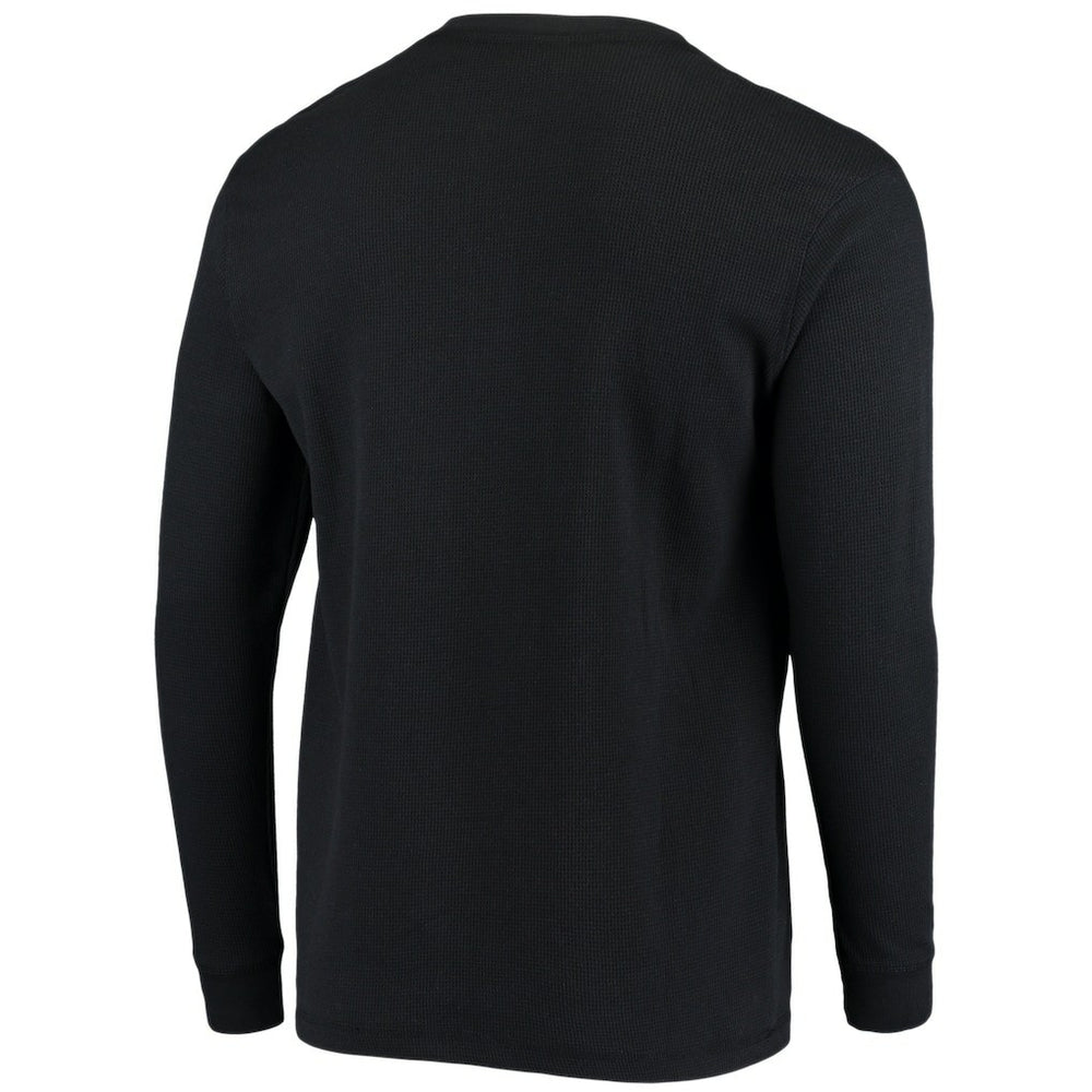 New Orleans Saints Dunbrooke Logo Maverick Thermal Henley Long Sleeve T-Shirt - Black for sale