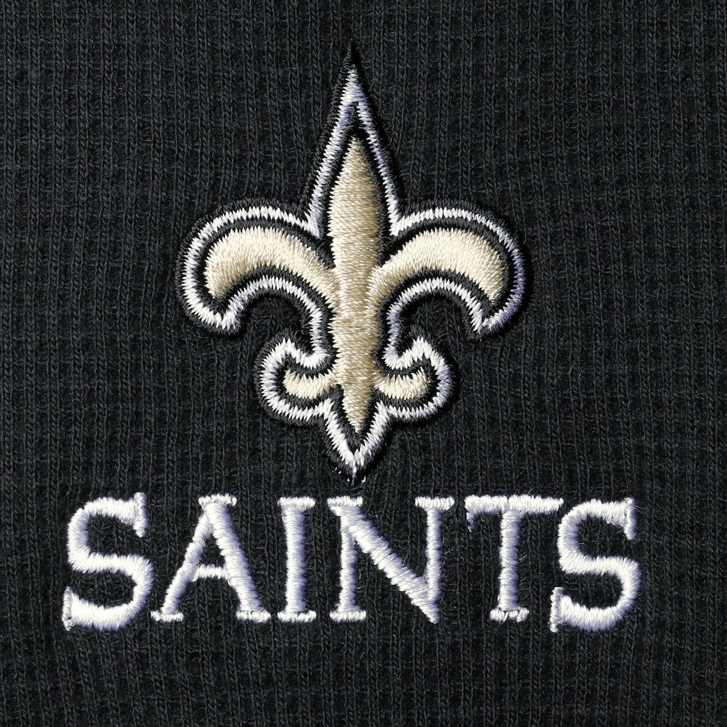New Orleans Saints Dunbrooke Logo Maverick Thermal Henley Long Sleeve T-Shirt - Black for sale