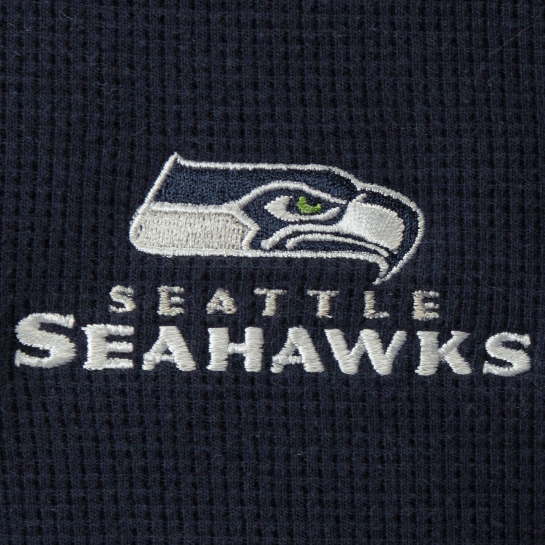 Seattle Seahawks Dunbrooke Logo Maverick Thermal Henley Long Sleeve T-Shirt - Navy sale
