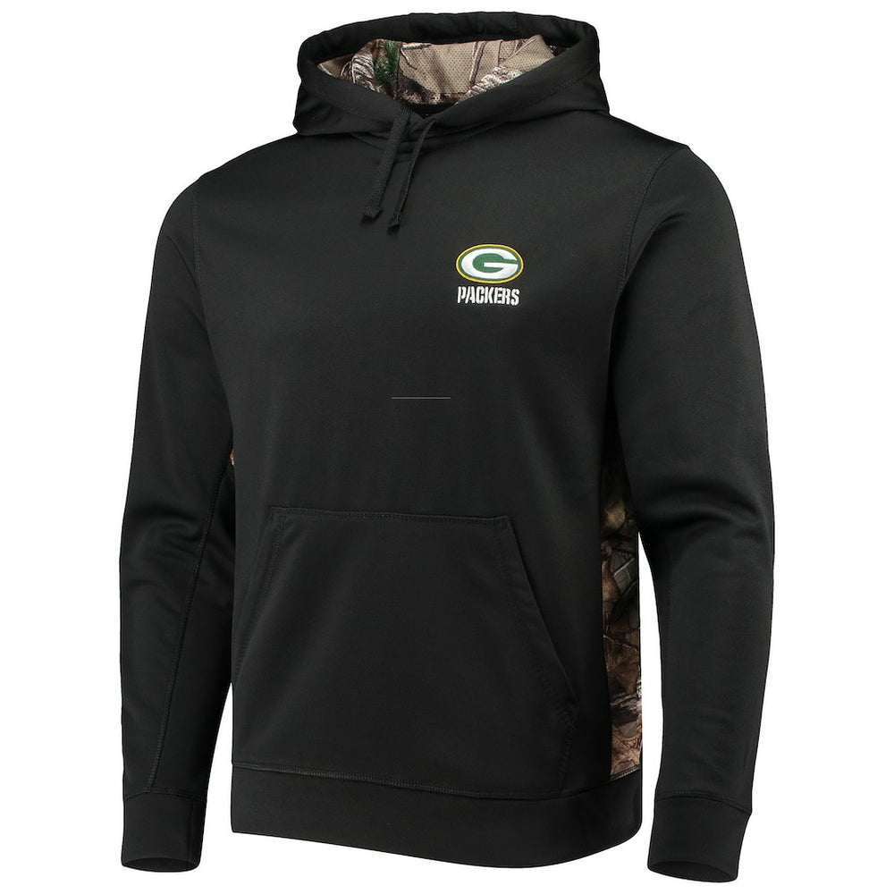 Green Bay Packers Dunbrooke Logo Ranger Pullover Hoodie - Black/Realtree Camo for sale