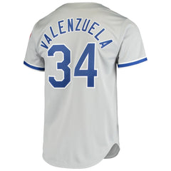 Fernando Valenzuela Los Angeles Dodgers Road 1981 Cooperstown Collection Authentic Jersey Gray