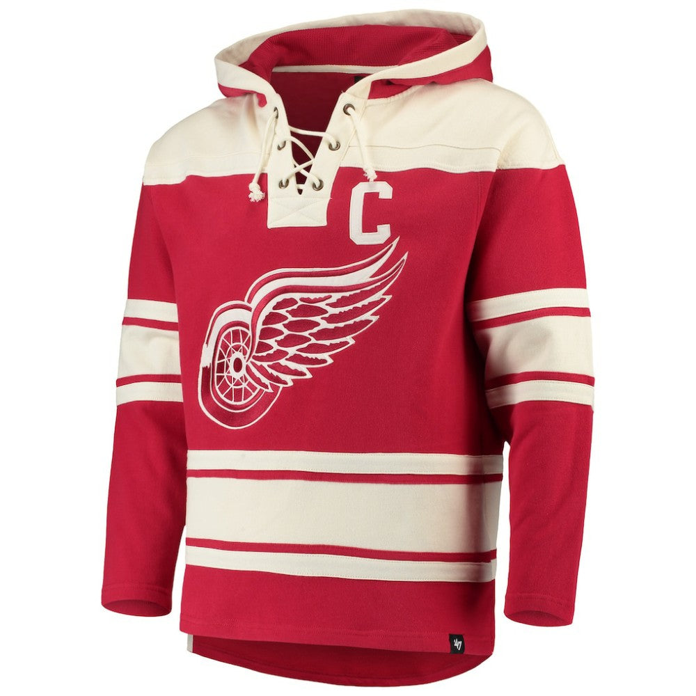 Steve Yzerman Detroit Red Wings '47 Player Lacer Pullover Hoodie - Red Hoodies