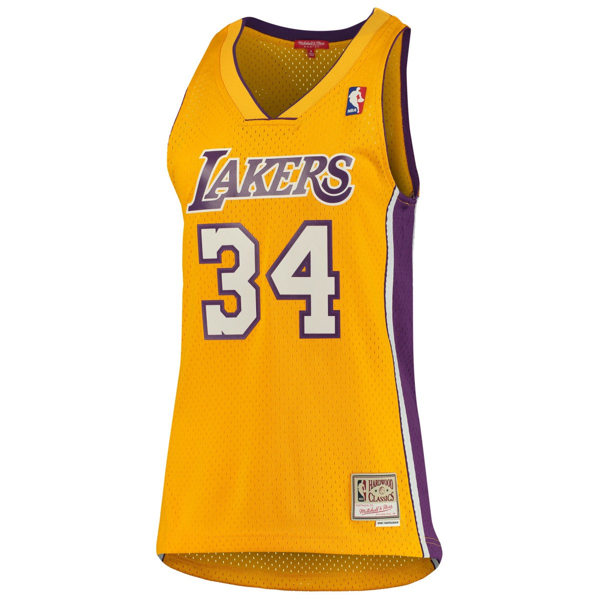 Shaquille O'Neal Los Angeles Lakers Women's 1999/00 Hardwood Classics Swingman Jersey - Gold on sale