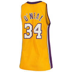 Shaquille O'Neal Los Angeles Lakers Women's 1999/00 Hardwood Classics Swingman Jersey - Gold on sale