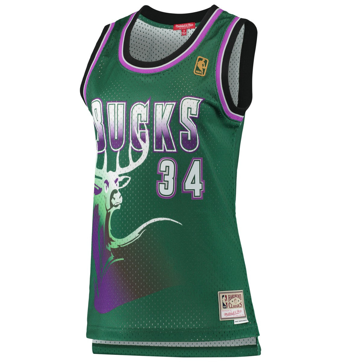 Ray Allen Milwaukee Bucks Women's 1996/97 Hardwood Classics Swingman Jersey - Green on sale