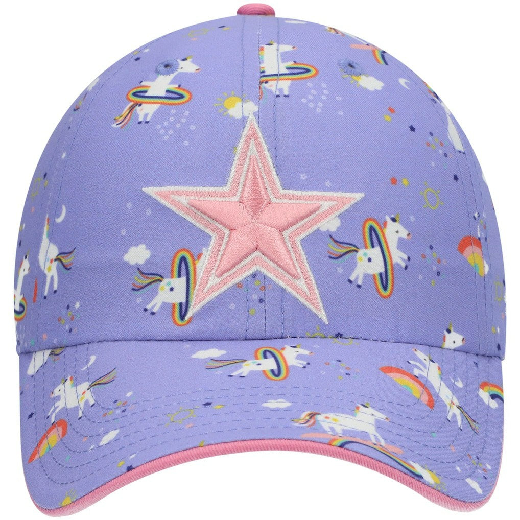 Dallas Cowboys '47 Girls Preschool Unicorn Clean Up Adjustable Hat - Purple online