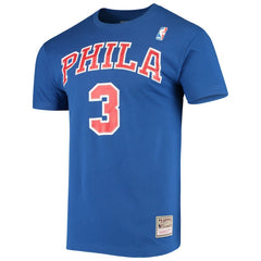 Allen Iverson Philadelphia 76ers Hardwood Classics Name & Number Player T-Shirt - Royal shop