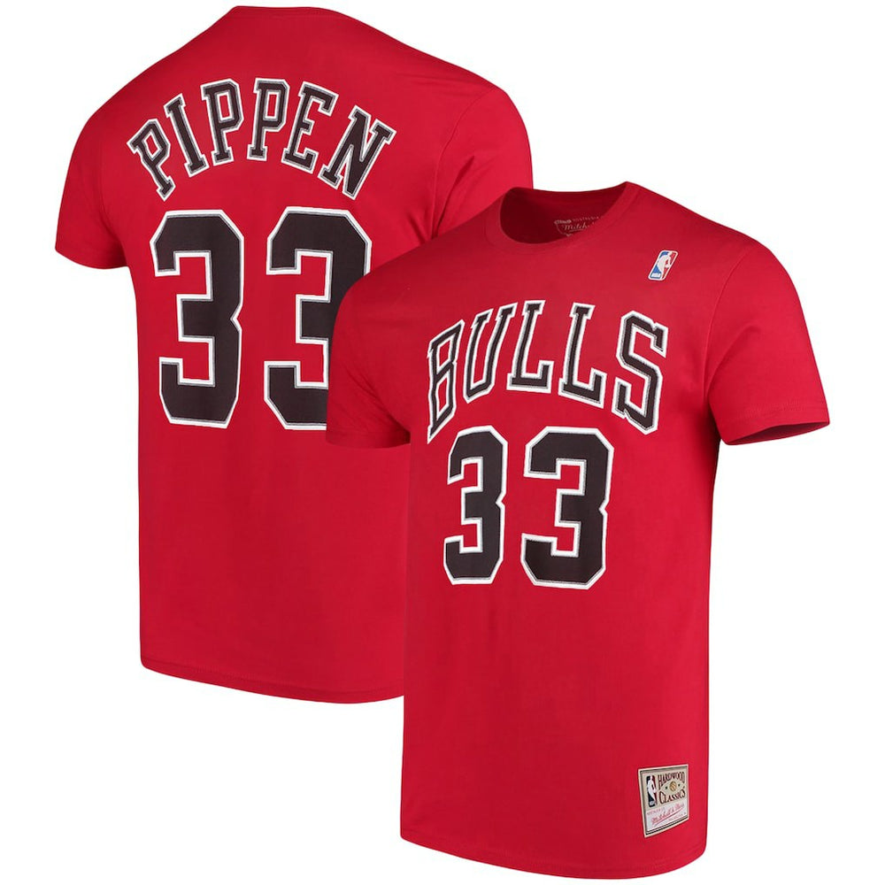 Scottie Pippen Chicago Bulls Hardwood Classics Name & Number Player T-Shirt sale - Red sale