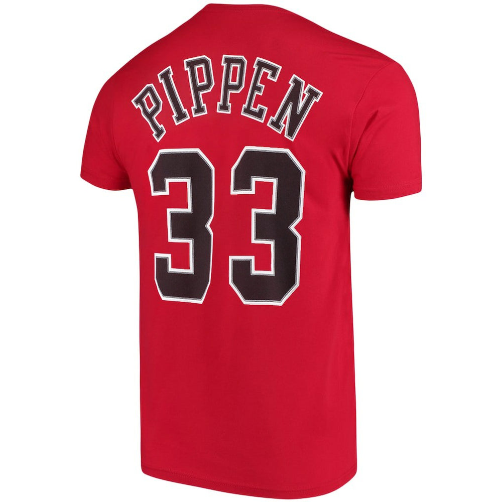 Scottie Pippen Chicago Bulls Hardwood Classics Name & Number Player T-Shirt sale - Red sale