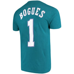 Muggsy Bogues Charlotte Hornets Hardwood Classics Name & Number Player T-Shirt - Teal cheap