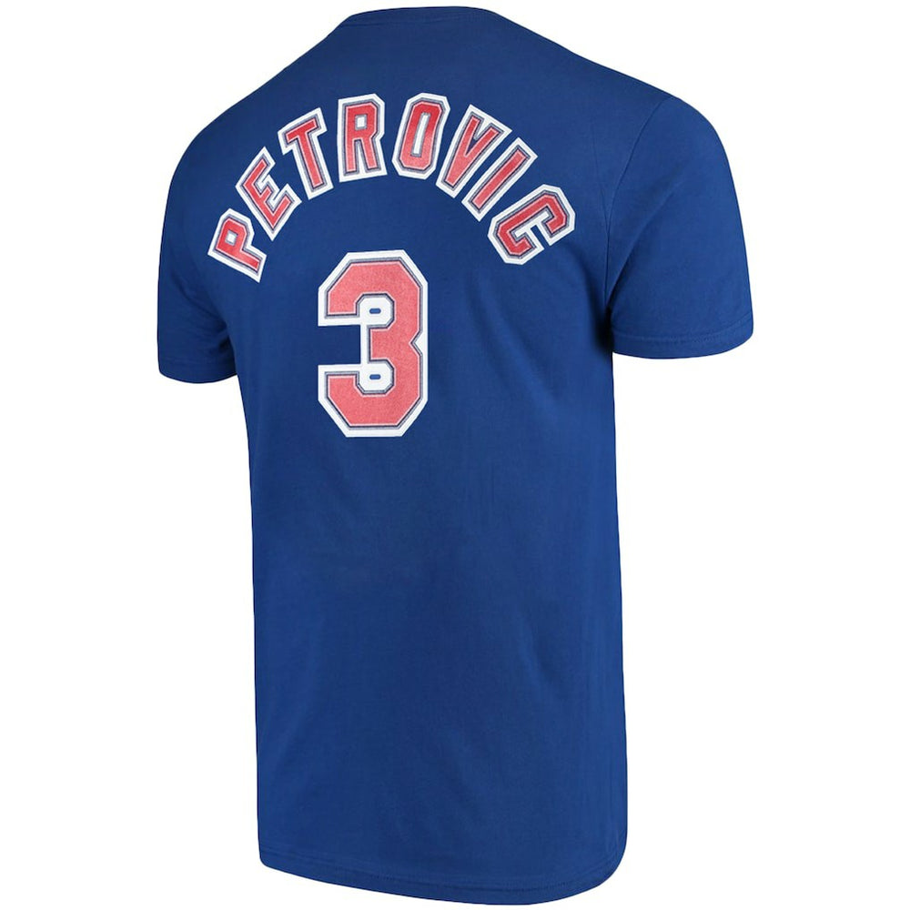 Drazen Petrovic Brooklyn Nets Hardwood Classics Name & Number Player T-Shirt - Royal on sale