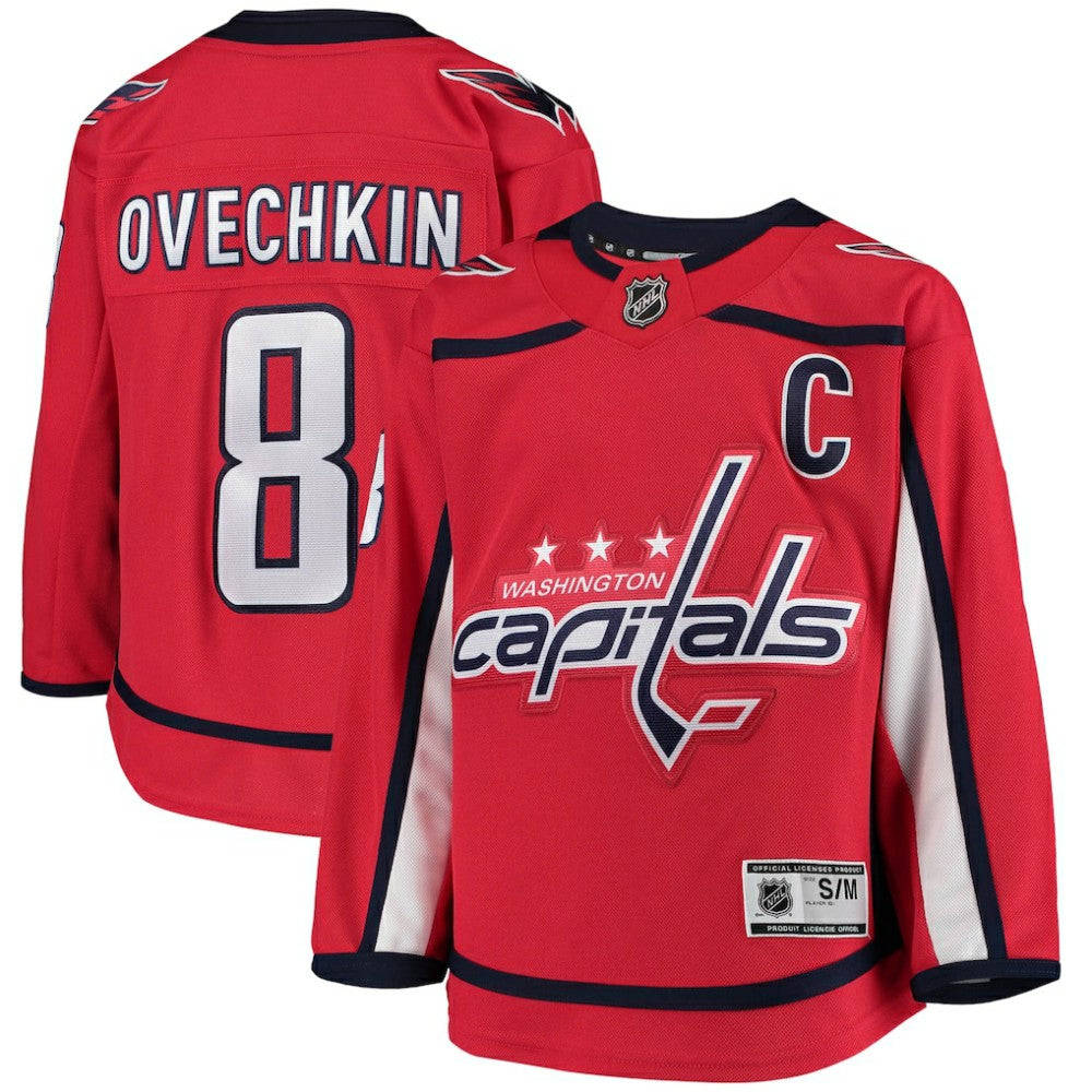 Alexander Ovechkin Washington Capitals Youth Home Premier Player Jersey - Red Jerseys