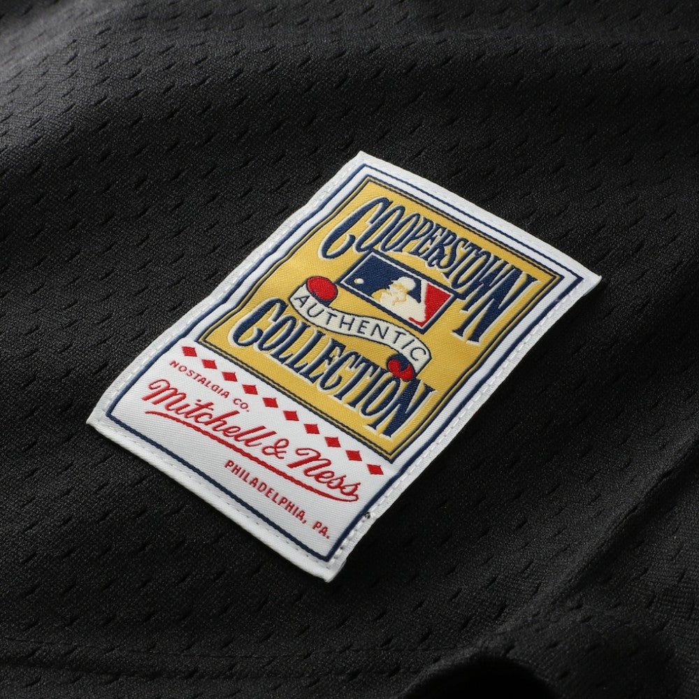 Ken Griffey Jr. Cincinnati Reds Cooperstown Collection Mesh Batting Practice Button-Up Jersey Black