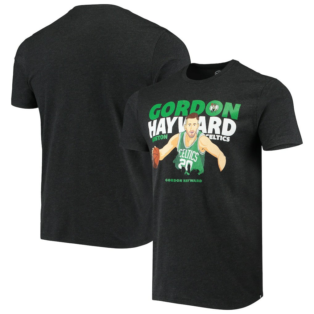 Gordon Hayward Boston Celtics '47 Player Graphic T-Shirt - Heathered Black discount