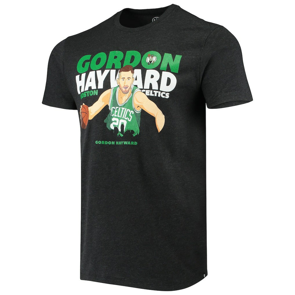 Gordon Hayward Boston Celtics '47 Player Graphic T-Shirt - Heathered Black discount