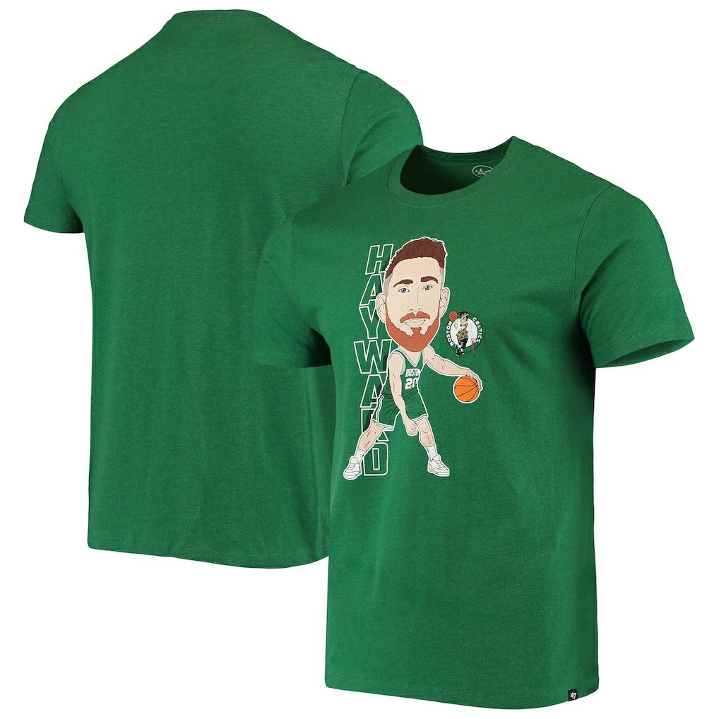 Gordon Hayward Boston Celtics '47 Bobblehead T-Shirt - Heathered Kelly Green outlet