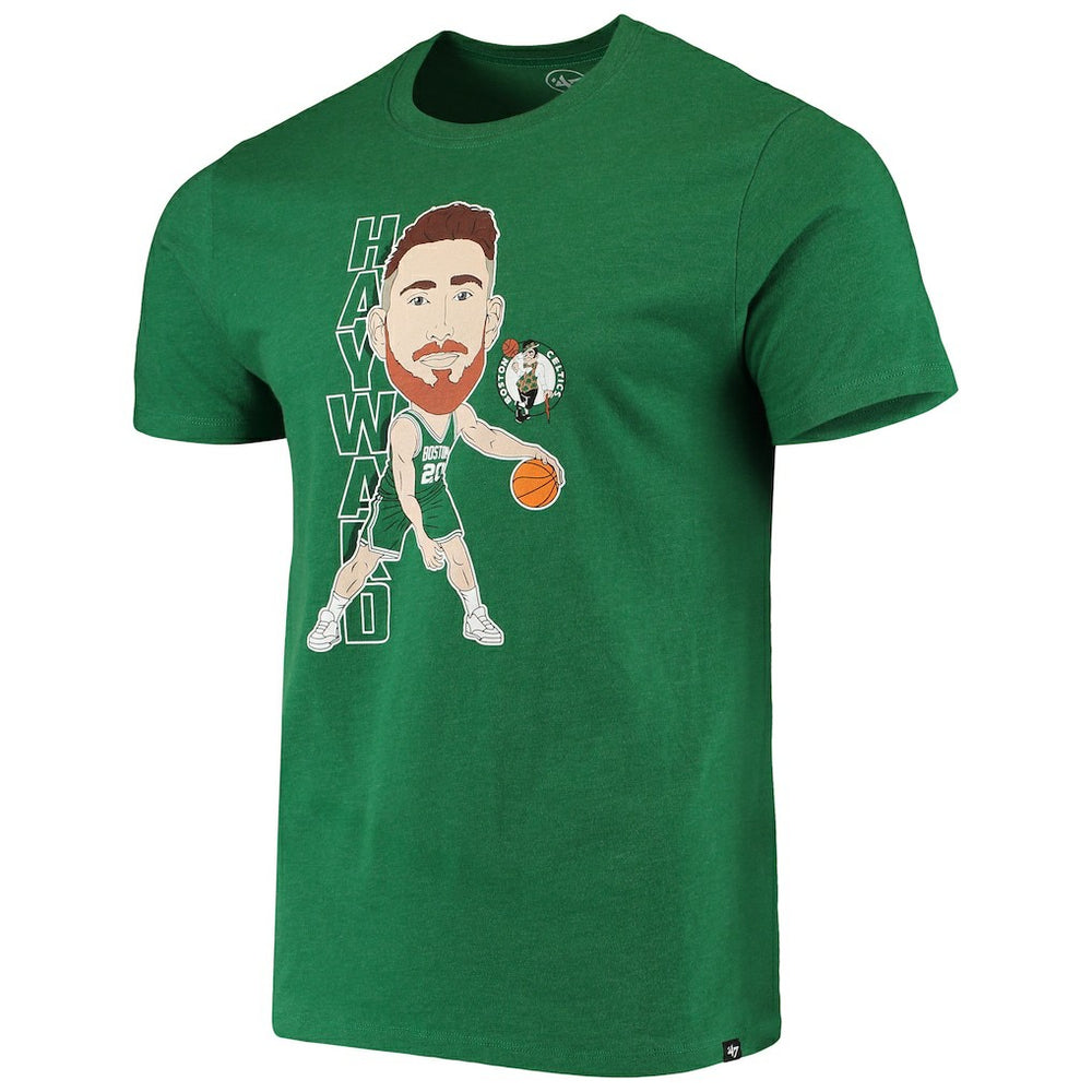 Gordon Hayward Boston Celtics '47 Bobblehead T-Shirt - Heathered Kelly Green outlet
