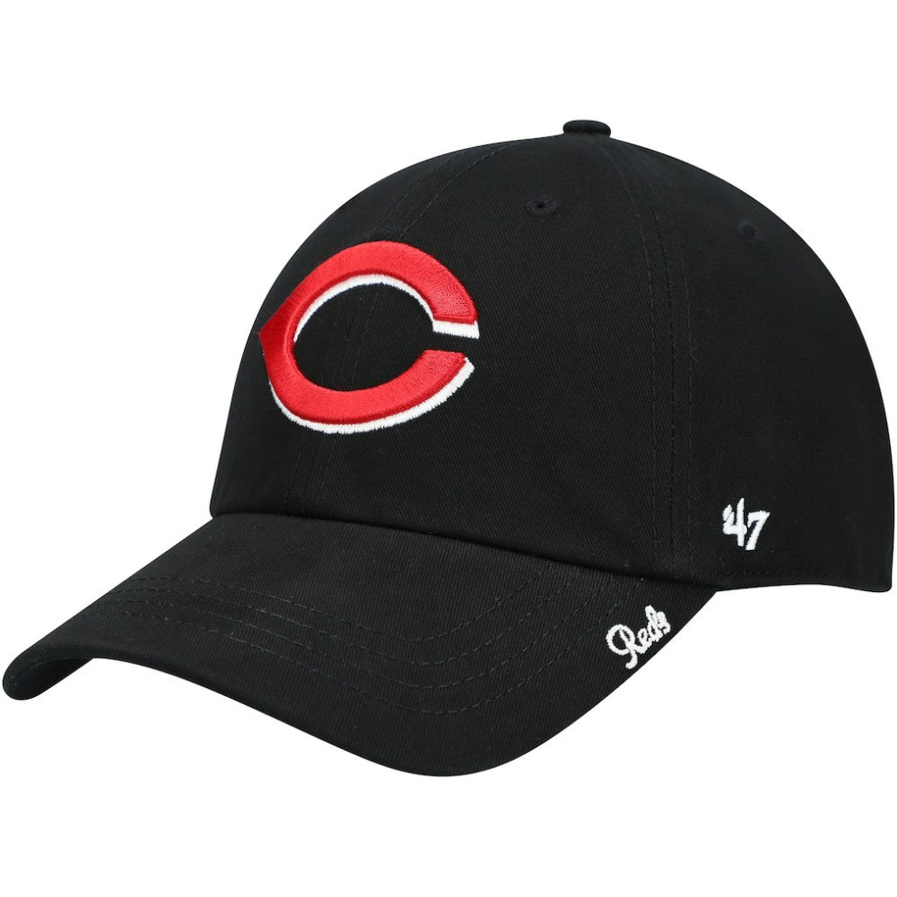 Cincinnati Reds Women's Team Miata Clean Up Adjustable Hat Black