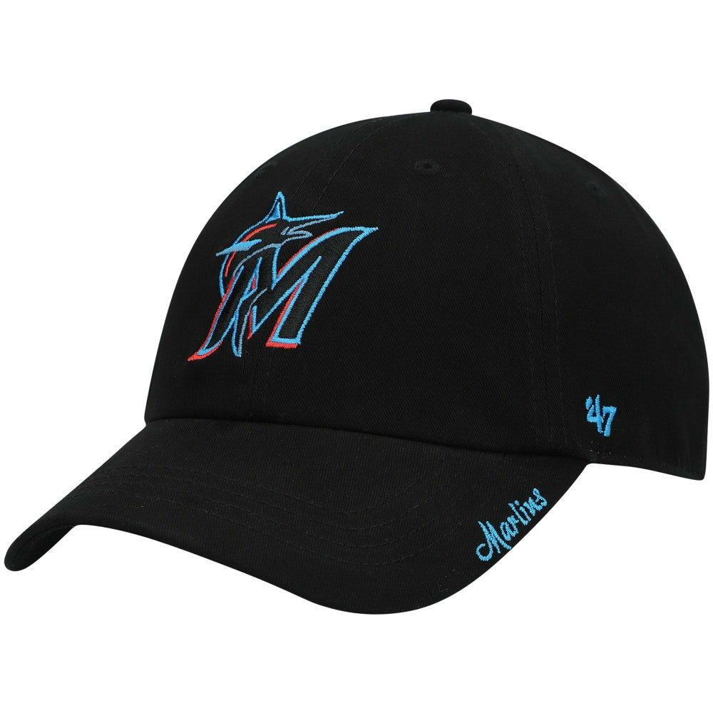 Miami Marlins Women's Team Miata Clean Up Adjustable Hat Black