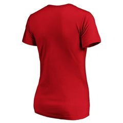 Philadelphia Phillies Women's Core Official Logo V-Neck T-Shirt Red