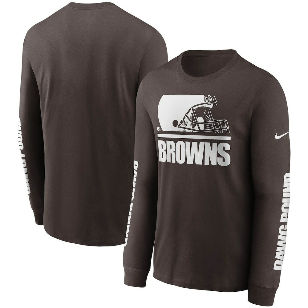 Cleveland Browns Split Local Long Sleeve T-Shirt - Brown online