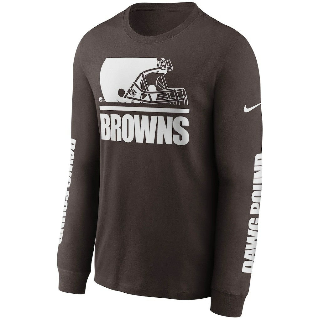 Cleveland Browns Split Local Long Sleeve T-Shirt - Brown online