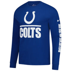 Indianapolis Colts Split Local Long Sleeve T-Shirt - Royal cheap