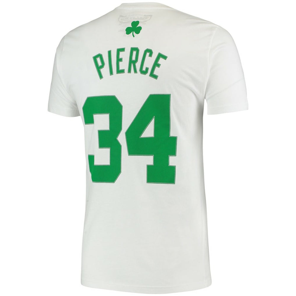 Paul Pierce Boston Celtics Hardwood Classics Stitch Name & Number T-Shirt - White discount