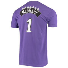 Tracy McGrady Toronto Raptors Hardwood Classics Stitch Name & Number T-Shirt - Purple cheap