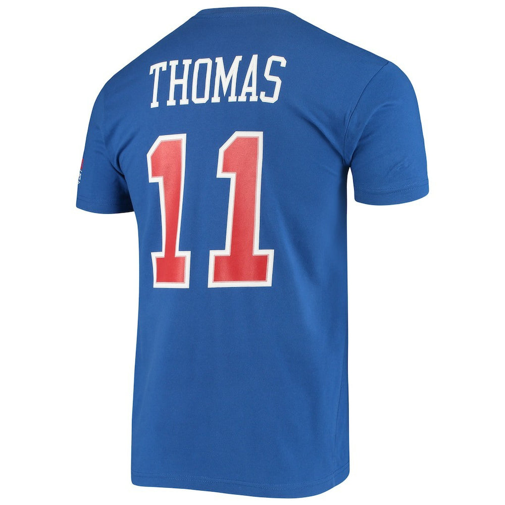 Isiah Thomas Detroit Pistons Hardwood Classics Stitch Name & Number T-Shirt sale - Blue discount