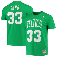 Larry Bird Boston Celtics Hardwood Classics Stitch Name & Number T-Shirt - Kelly Green online