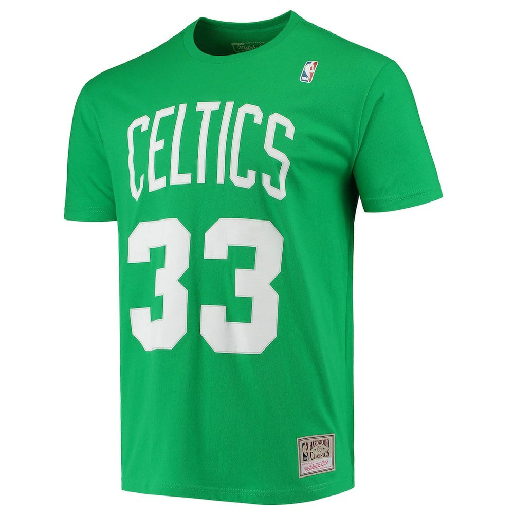 Larry Bird Boston Celtics Hardwood Classics Stitch Name & Number T-Shirt - Kelly Green online