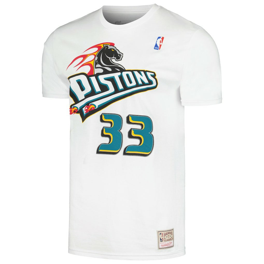 Grant Hill Detroit Pistons Hardwood Classics Stitch Name & Number T-Shirt sale - White shop