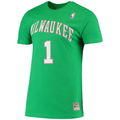 Oscar Robertson Milwaukee Bucks Hardwood Classics Stitch Name & Number T-Shirt - Green cheap