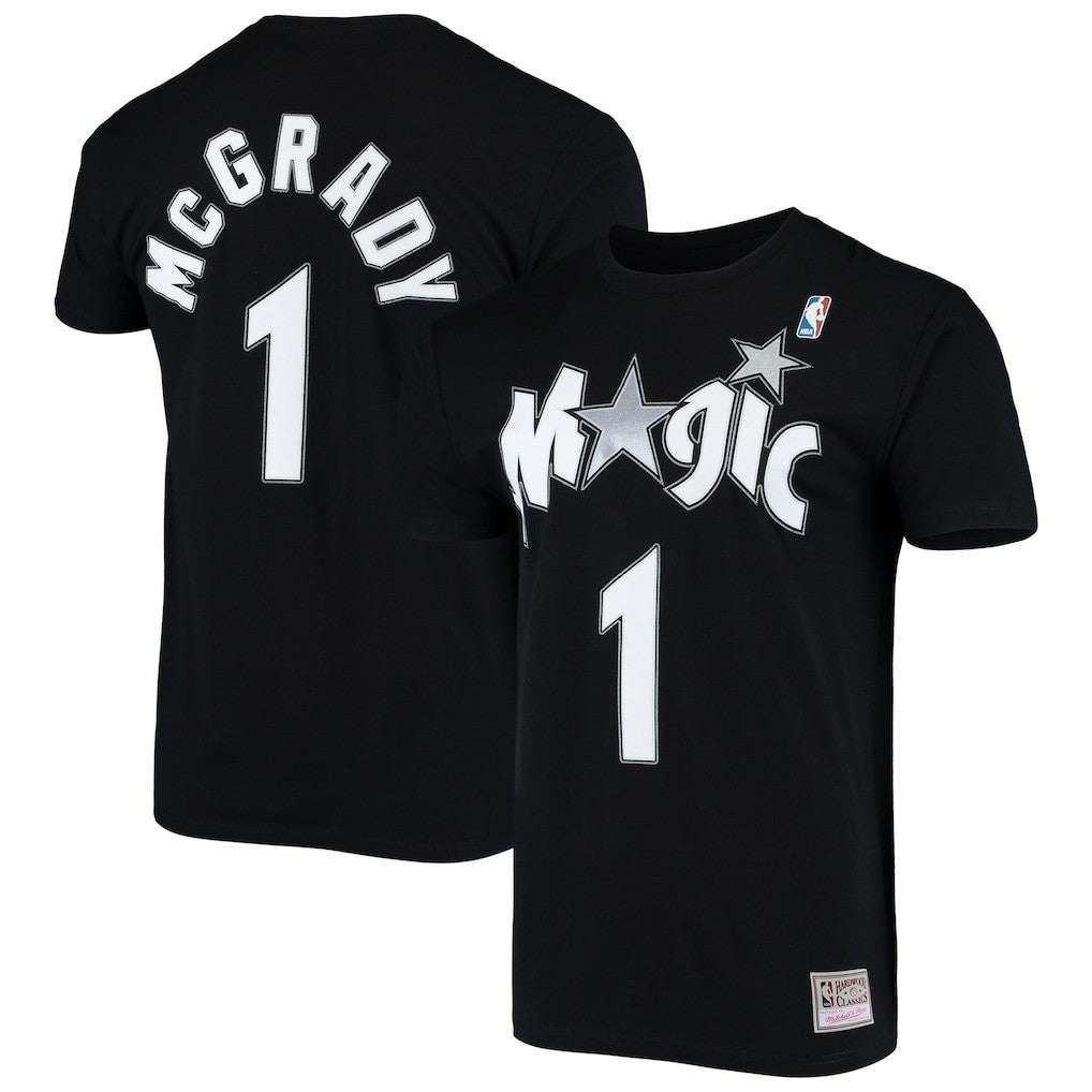 Tracy McGrady Orlando Magic Hardwood Classics Stitch Name & Number T-Shirt - Black outlet