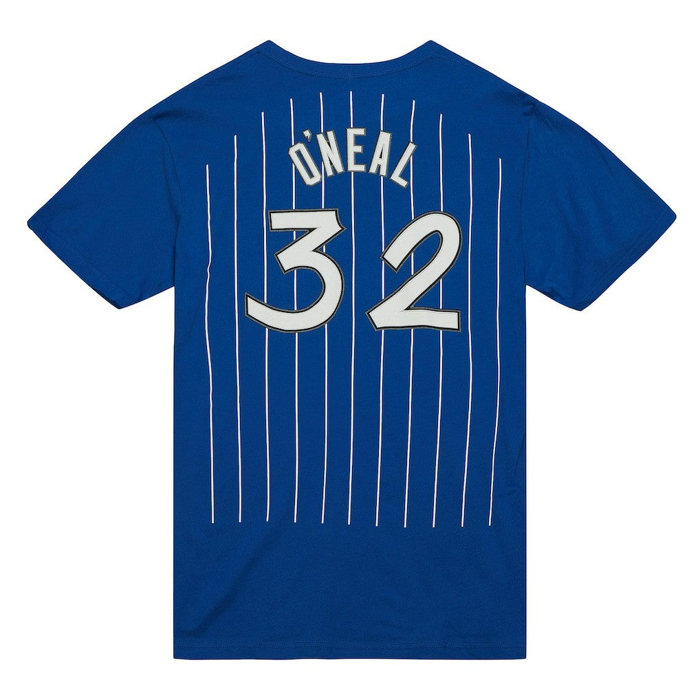 Shaquille O'Neal Orlando Magic Hardwood Classics Stitch Name & Number T-Shirt - Blue shop