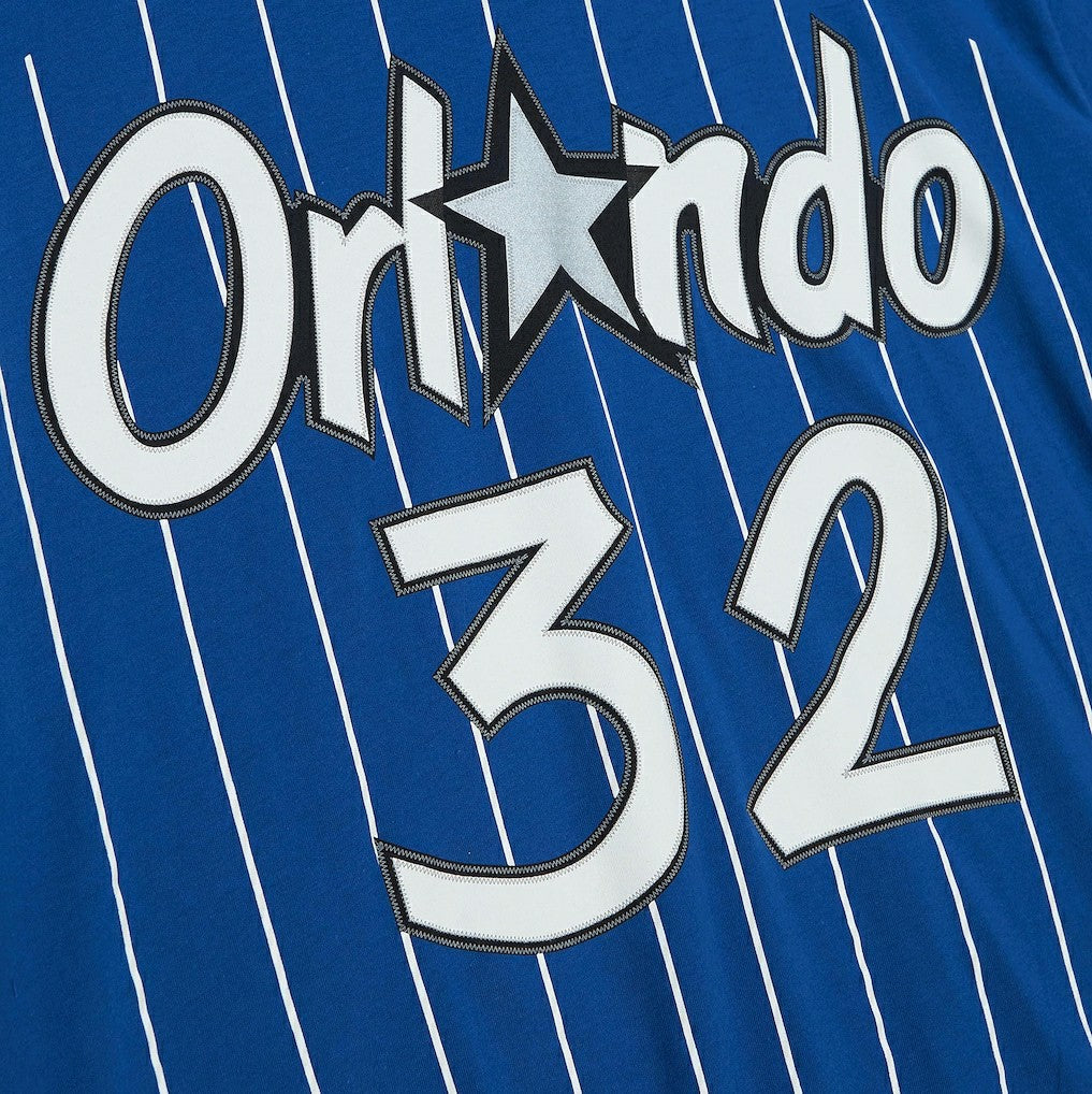 Shaquille O'Neal Orlando Magic Hardwood Classics Stitch Name & Number T-Shirt - Blue shop
