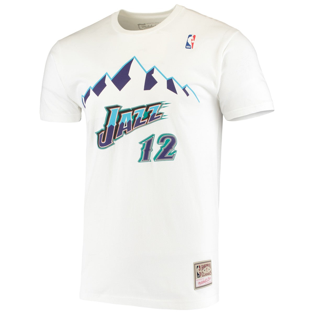 John Stockton Utah Jazz Hardwood Classics Stitch Name & Number T-Shirt - White discount