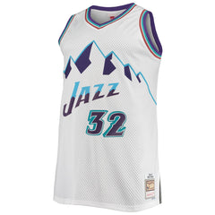 Karl Malone Utah Jazz 1996/97 Big & Tall Hardwood Classics Swingman Jersey - White for sale