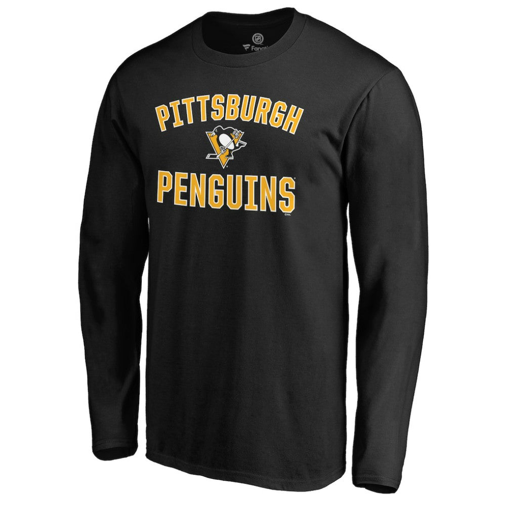 Pittsburgh Penguins Fanatics Team Victory Arch Long Sleeve T-Shirt - Black T-shirts