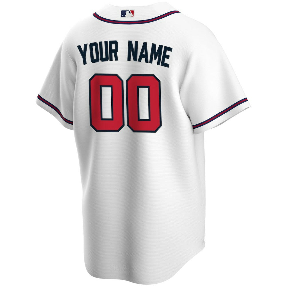 Atlanta Braves Home Replica Custom Jersey White