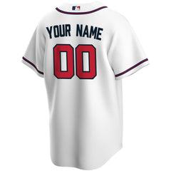 Atlanta Braves Home Replica Custom Jersey White