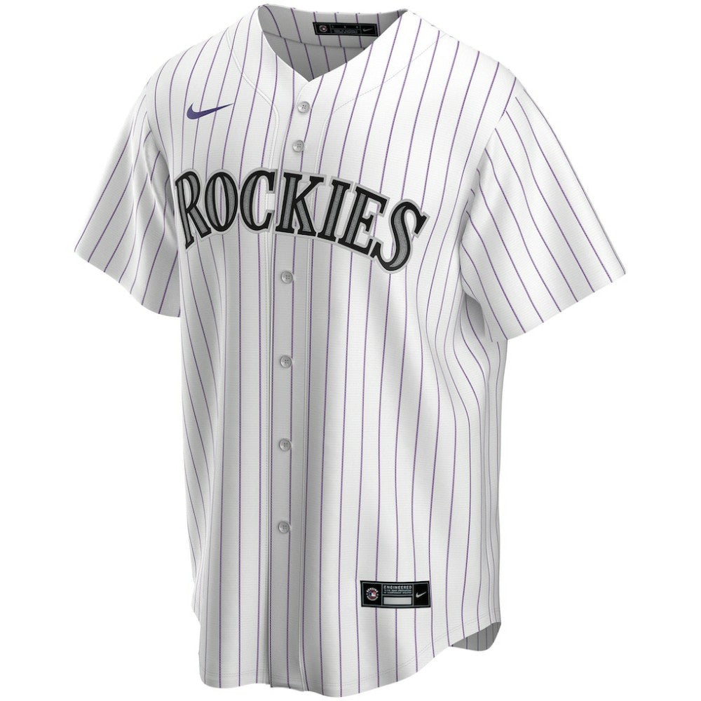 Colorado Rockies Home Replica Custom Jersey White