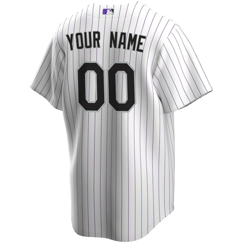 Colorado Rockies Home Replica Custom Jersey White