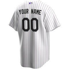 Colorado Rockies Home Replica Custom Jersey White
