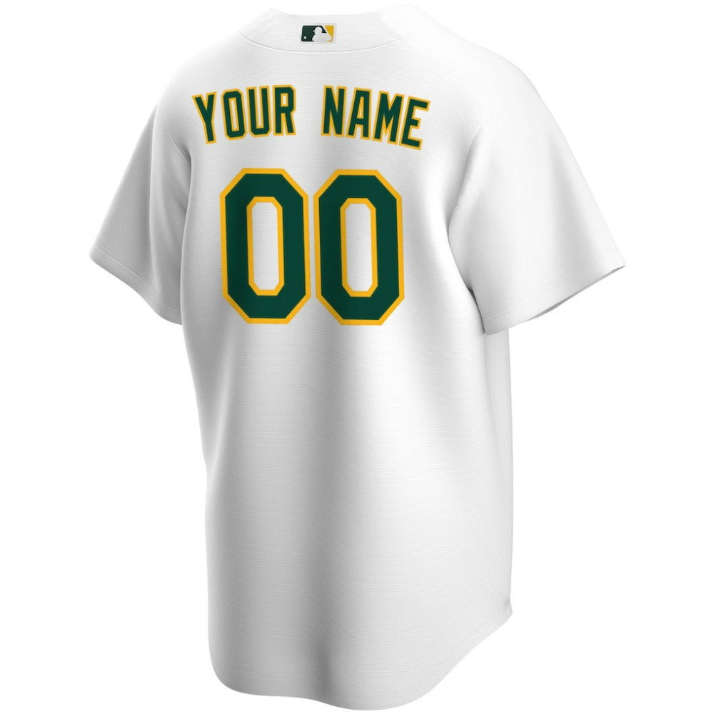 Athletics Home Replica Custom Jersey White