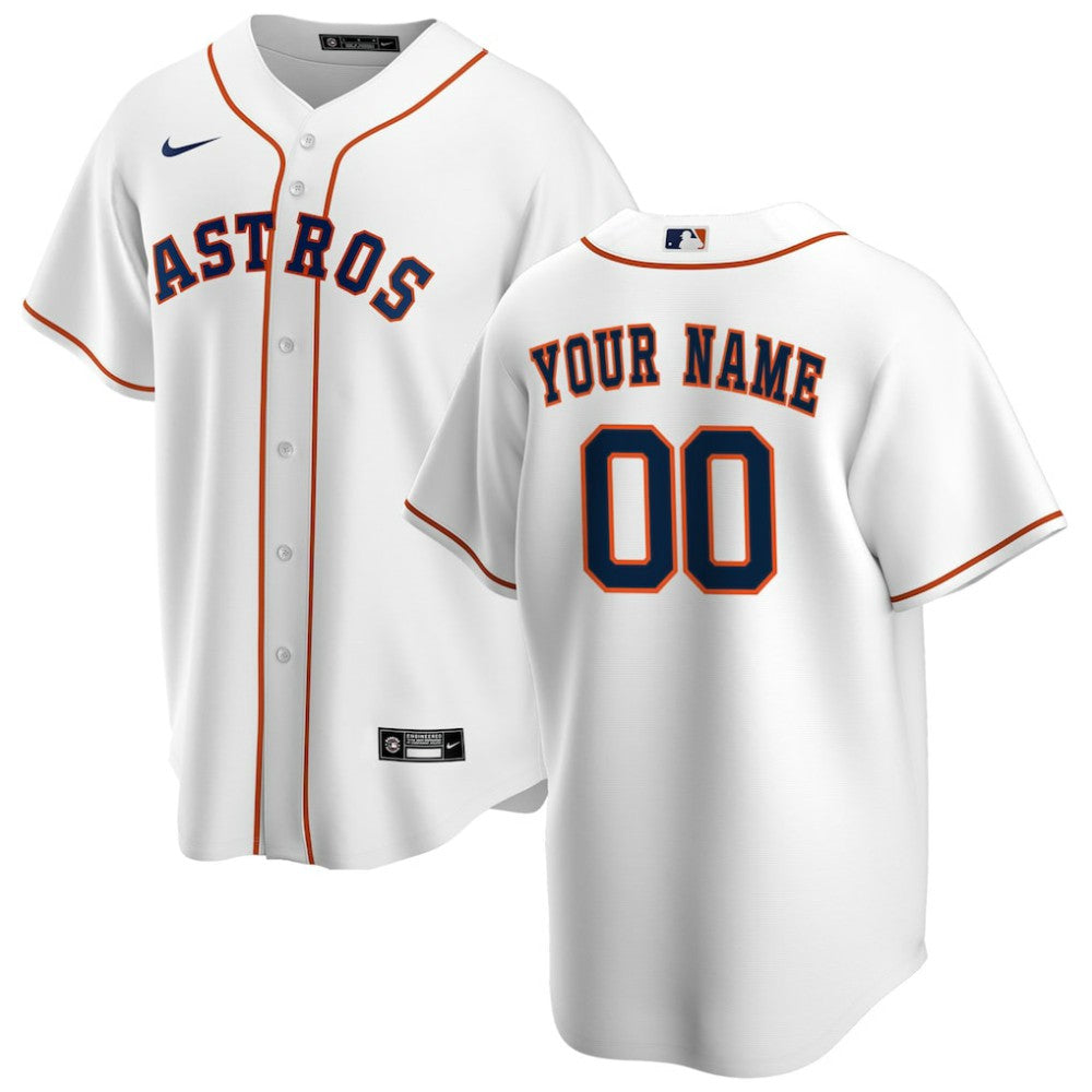 Houston Astros Home Replica Custom Jersey White