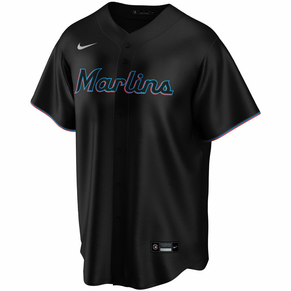 Miami Marlins Alternate Replica Custom Jersey Black